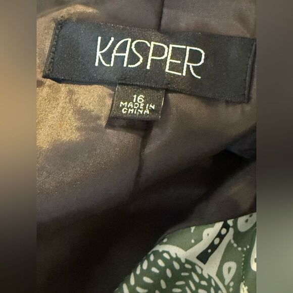 NWT Kasper Skirt Suit 100% Silk Size 16 Forest Multi 2-Piece Set Blazer & Skirt - Picture 10 of 16